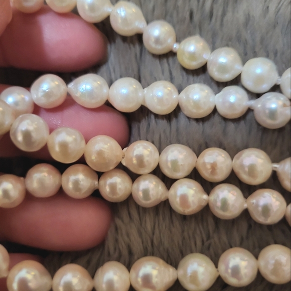 AKOYA PEARL LONG NECKLACE [7MM] - Picture 9 of 11